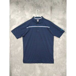 FootJoy Shirt Mens Large Blue Athletic Fit Short Sleeve Golf Polo Performance